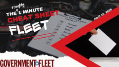 A collage with voting, the government fleet logo and the words cheat sheet. 