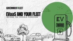 A graphic of EVs and a charger. 