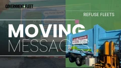 A GF graphic with refuse trucks. 