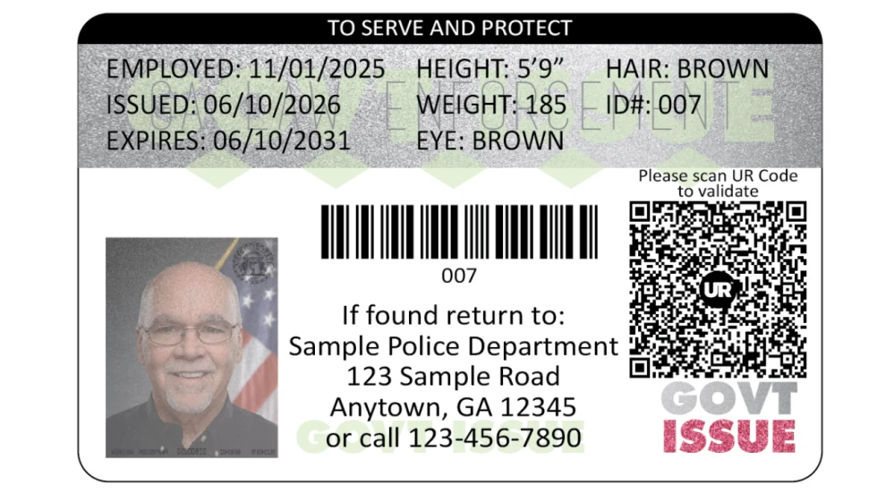 sample image of a policie ID