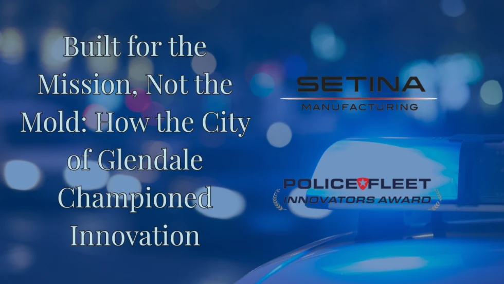 Built for the Mission, Not the Mold: How the City of Glendale Championed Innovation text over a picture of police lights