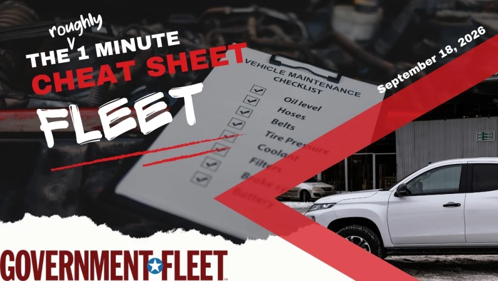 A graphic with a checklist and cars. 
