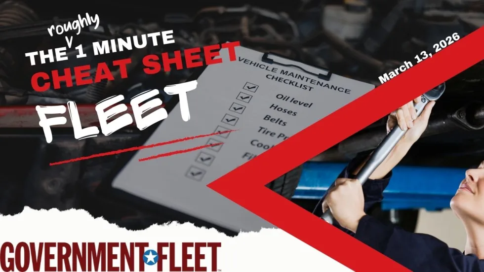 Checklist with text 'cheat sheet' and female technician.