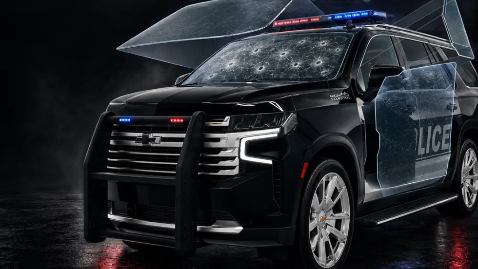 SUV with ballistic glass 