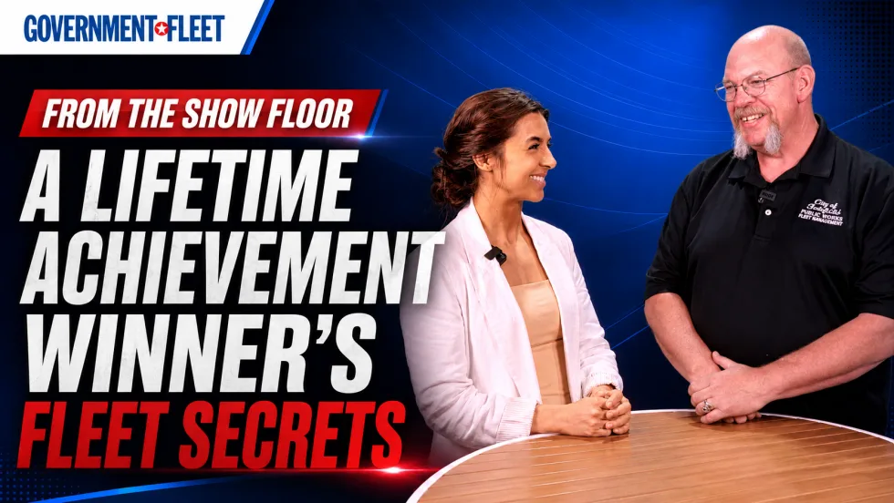 A GovCast Fro the Show Floor graphic with david renschler. 