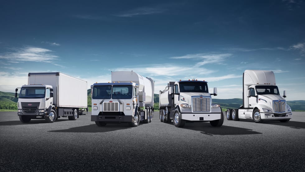An EV line up vehicles. 