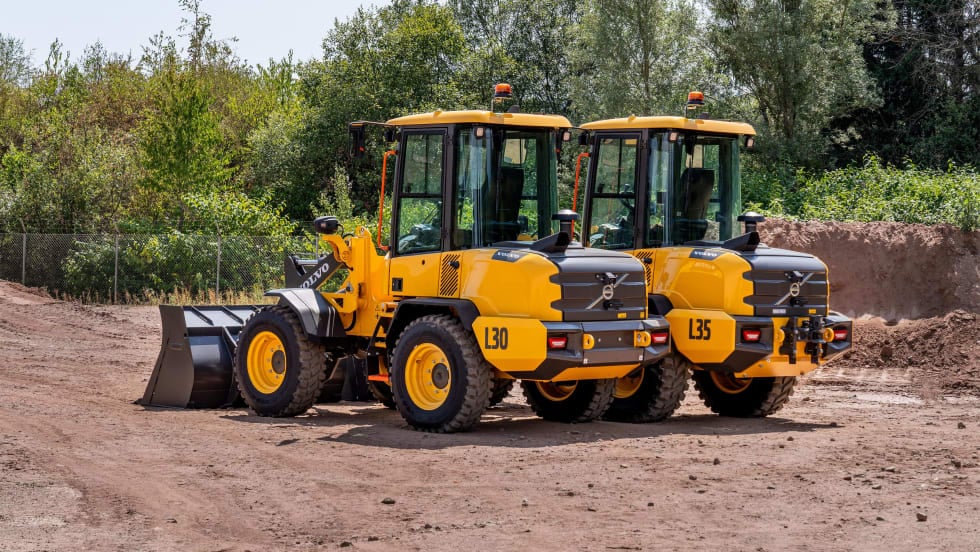 A photo of Volvo's L30 and L35 tractors.