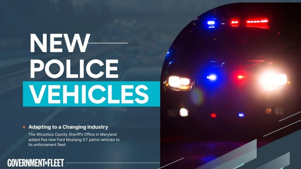 A graphic of police car lights and text. 