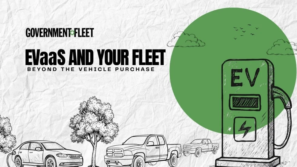 A graphic of EVs and a charger. 