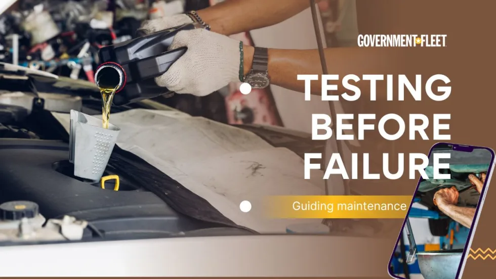 A graphic of a tech pouring oil into a vehicle.