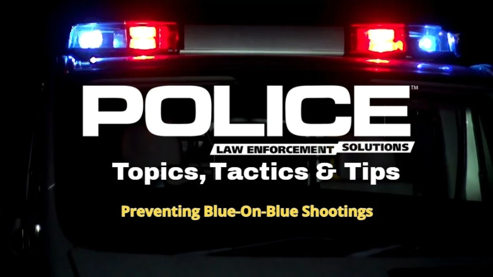 Police magazine logo with emergency vehicle lights highlighting law enforcement topics