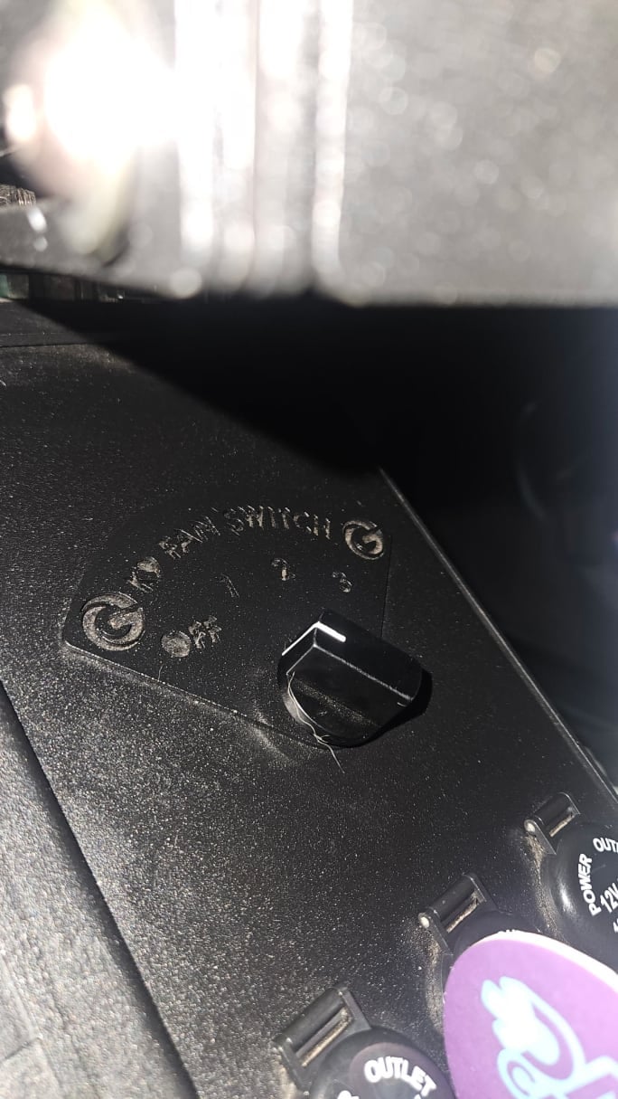 Power switch for k9 cooling system at gelndale