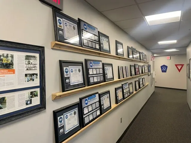 A dakota county wall of awards.