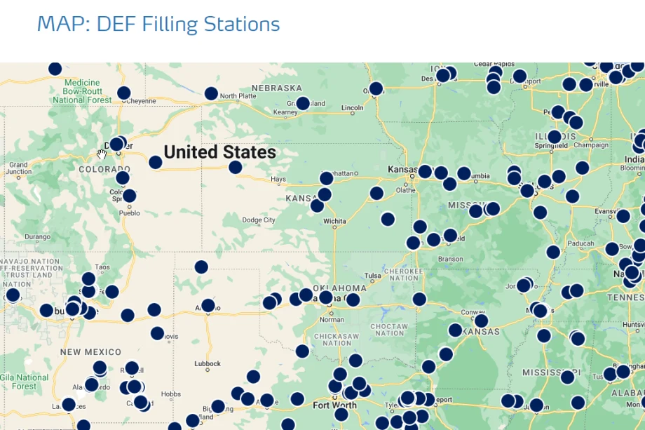 Diesel Exhaust Fluid (DEF) Locator