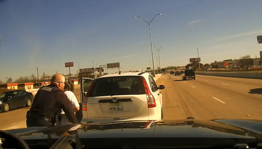 Dash and BWC Footage Captures TX Officer Saving Choking Woman