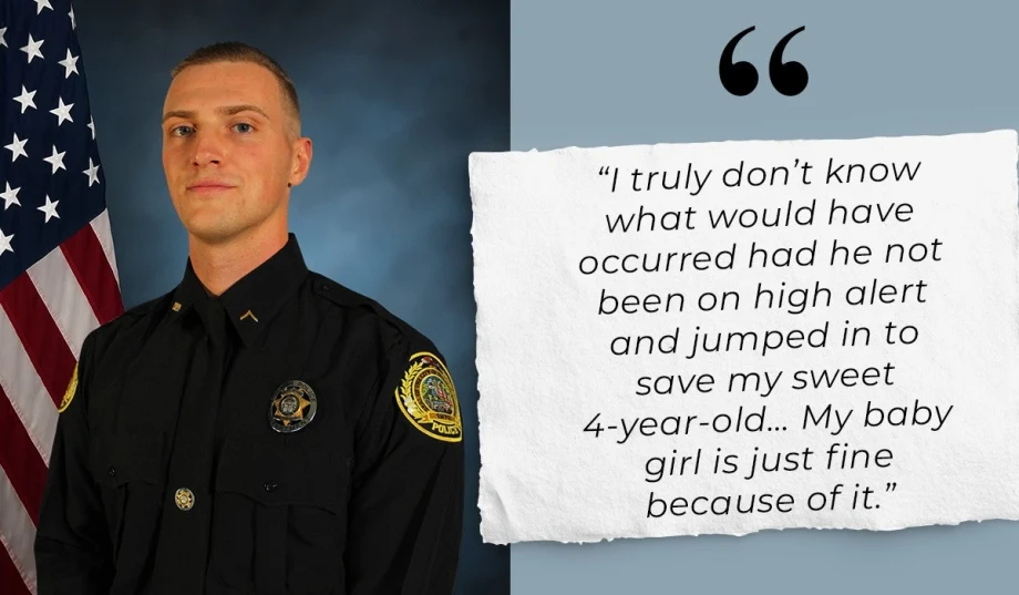 Off-Duty Georgia Officer Rescues 4-Year-Old from Swimming Pool