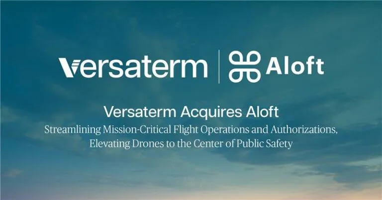 Sky background with logos for Versatern and Aloft
