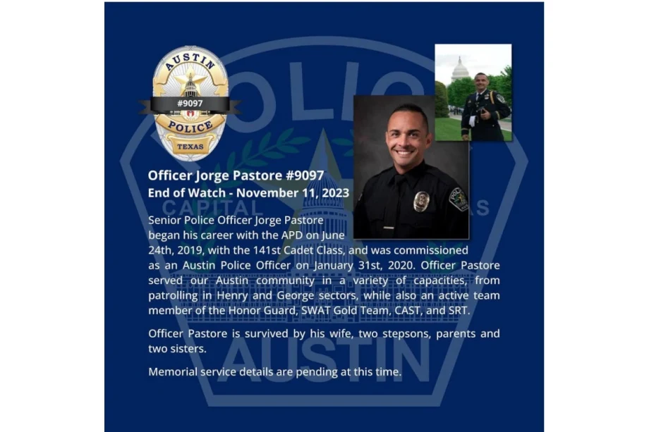 Vigil Held Sunday Night for Austin SWAT Officer Slain in Hostage Incident