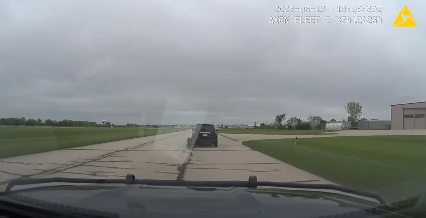 Video: Wisconsin Deputies Pursue Suspect’s Vehicle on Airport Runway