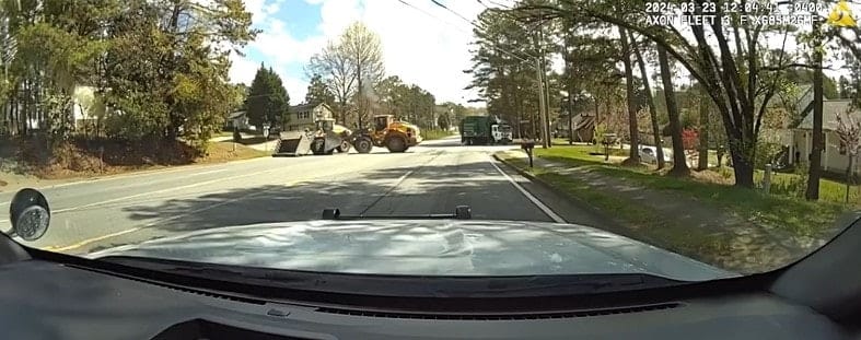 Video: Georgia Officers Pursue Man on Stolen Front Loader