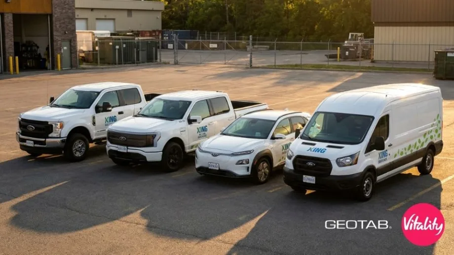 An image of a row of township vehicles.