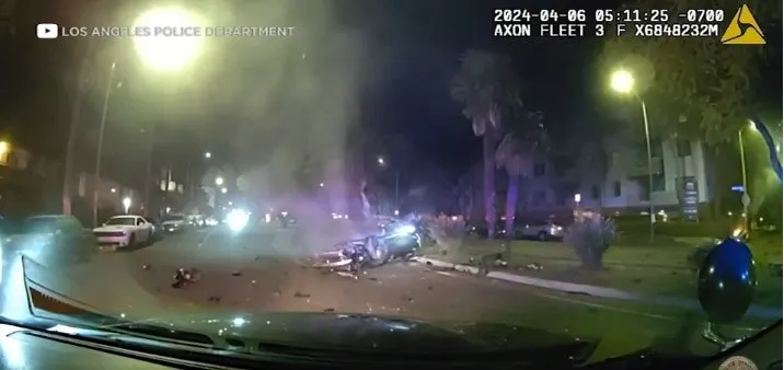 Video: Suspect Dies After Wrecking Stolen Lamborghini During LAPD Pursuit