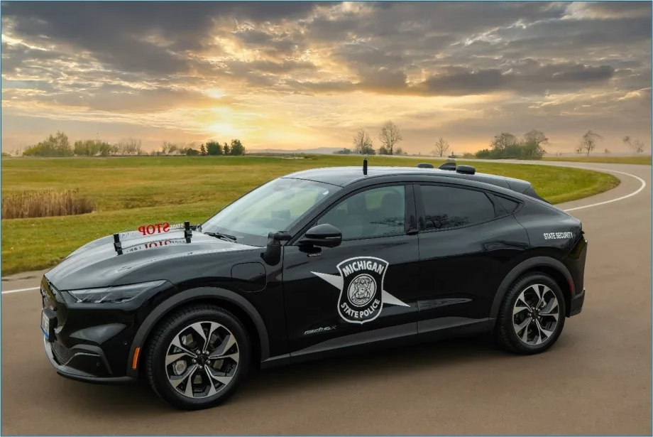 Michigan State Police Testing Ford’s EV Mustang with Security Unit