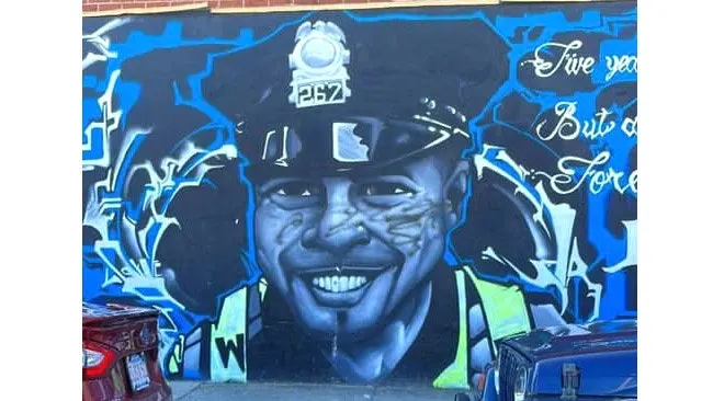 MA Fallen Officer Mural Vandalized