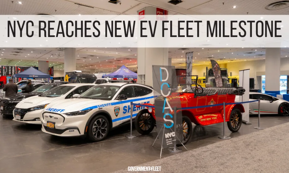 a showroom of EVs in DCAS NYC