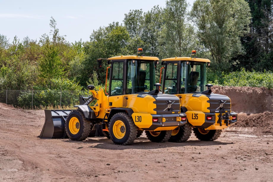 A photo of Volvo's L30 and L35 tractors.