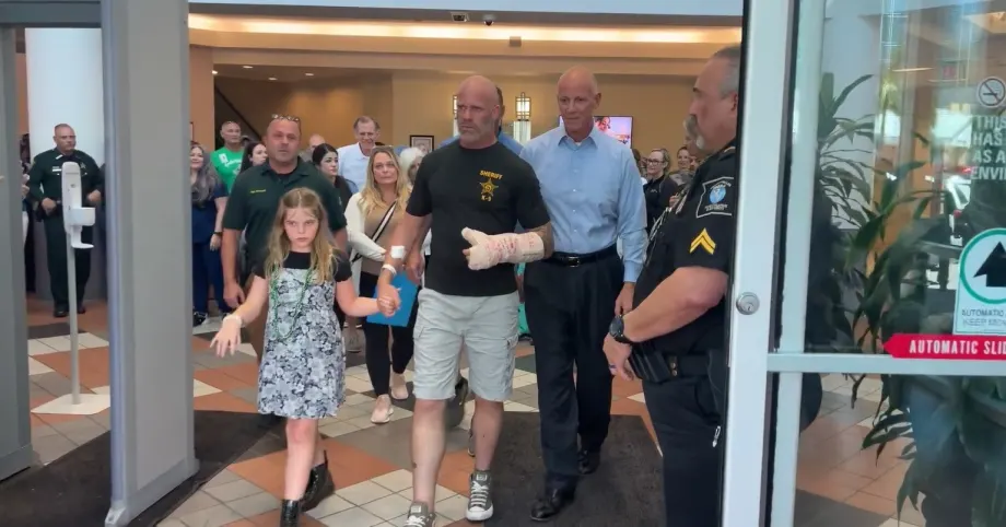 FL Deputy Shot 3 Times in Ambush Walks Out of Hospital