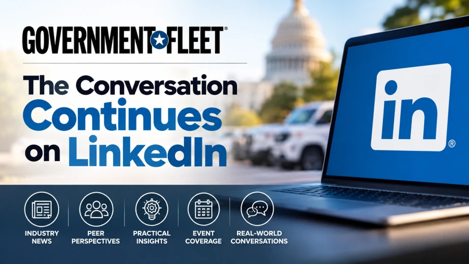linkedin logo on a computer driving people towards LinkedIn for Government Fleet
