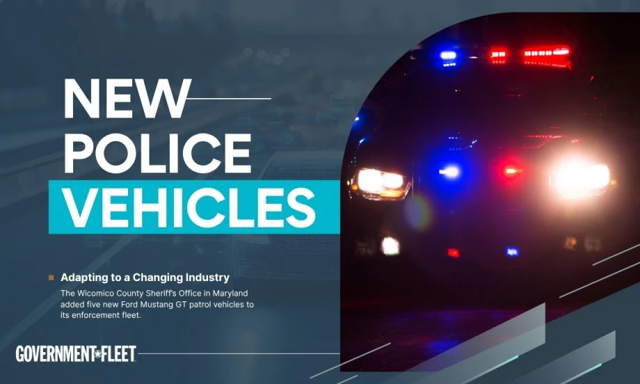 A graphic of police car lights and text.