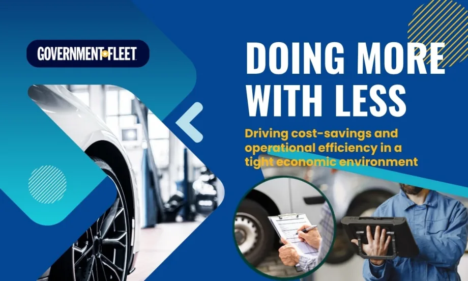 A graphic with vehicles and fleet managers.