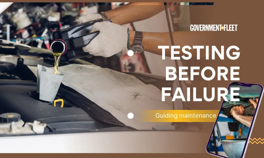 A graphic of a tech pouring oil into a vehicle.