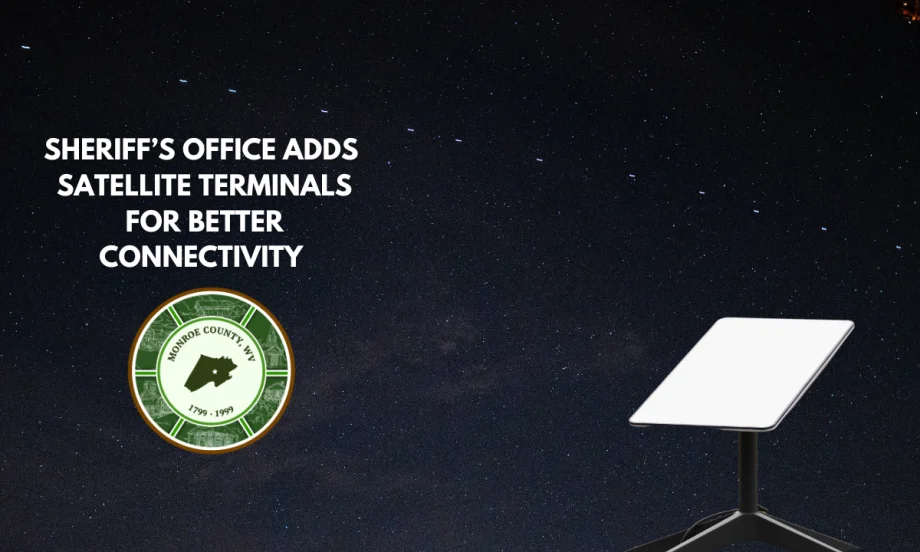 A Starlink mini terminal is shown with a night sky background showing the Starlink satellite.