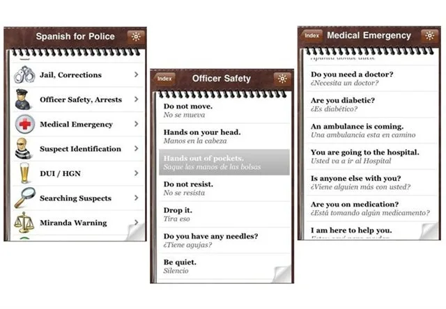 App Review: Spanish for Police