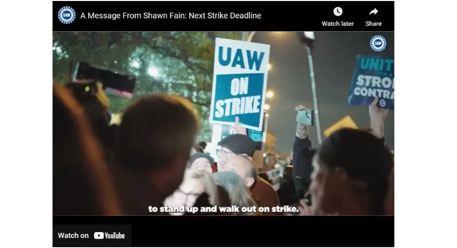 UAW President Sets New Strike Deadline for Big Three