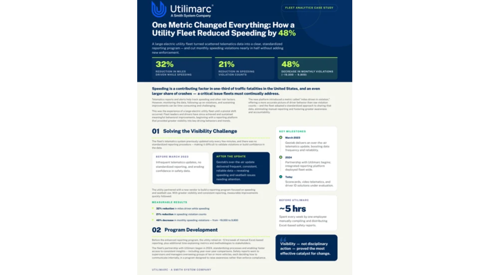 Utilimarc Fleet Analytics Case Study